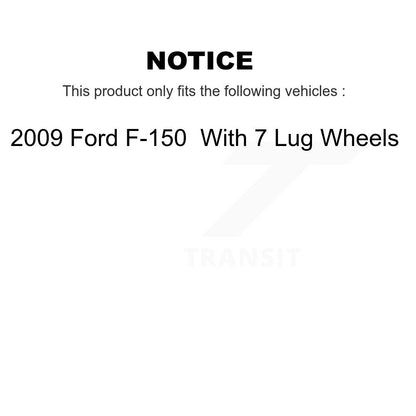 Brake Rotor And Ceramic Pad Front Rear Kit For 2009 Ford F-150 With 7 Lug Wheels