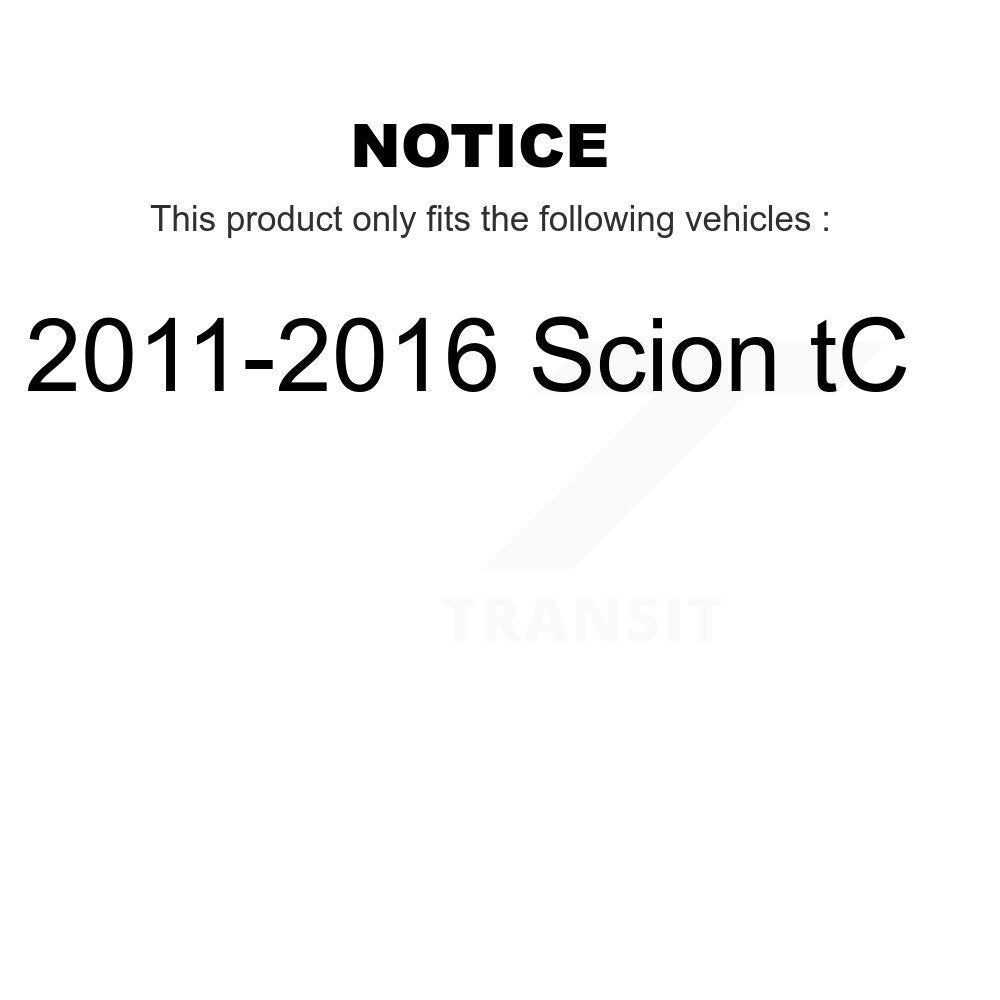 Disc Brake Rotors And Ceramic Pads Front Rear Kit For 2011-2016 Scion tC