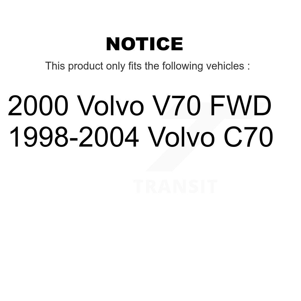 Disc Brake Rotors And Ceramic Pads Rear Kit For Volvo C70 V70