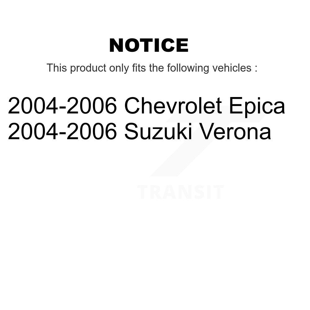 Brake Rotor And Ceramic Pad Rear Kit For 2004-2006 Chevrolet Epica Suzuki Verona