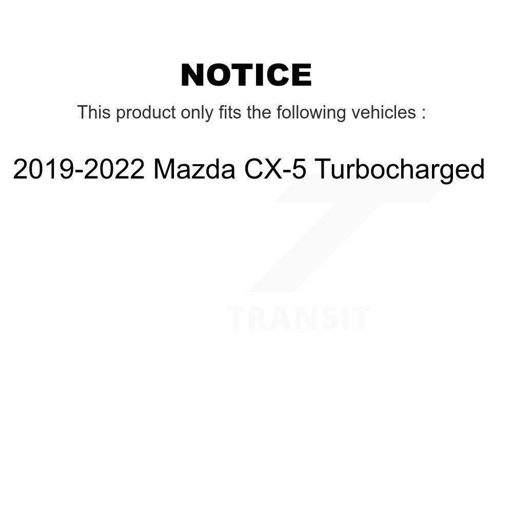 Brake Rotor And Ceramic Pad Front Rear Kit For 2019-2022 Mazda CX-5 Turbocharged