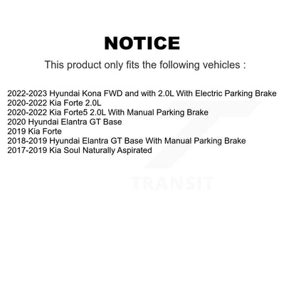 Brake Rotor & Ceramic Pad Front Rear Kit For Kia Hyundai Kona Forte Soul Elantra