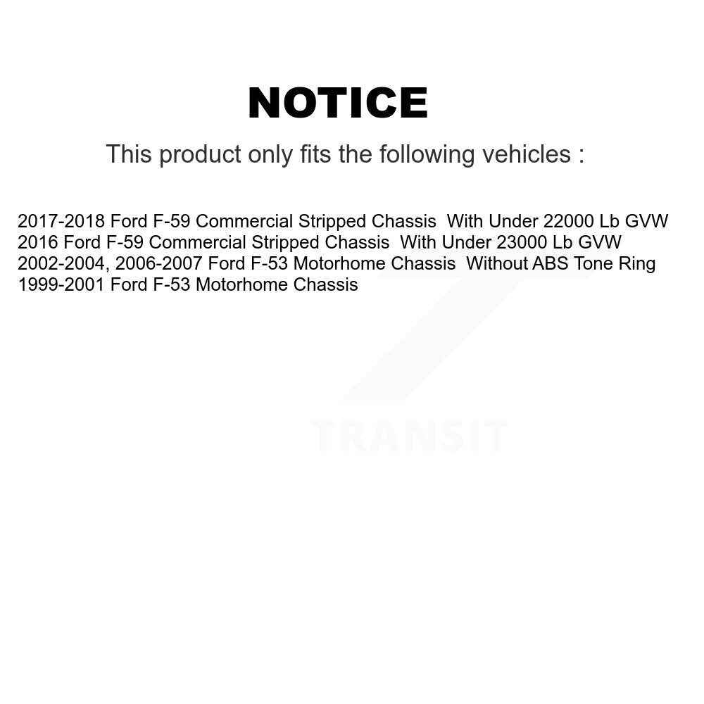 Disc Brake Rotor Ceramic Pad Front Rear Kit For Ford F-53 Motorhome Chassis F-59