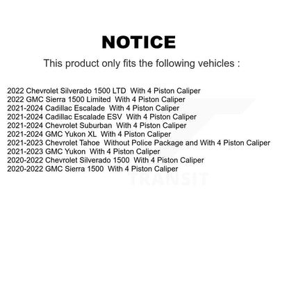 Brake Rotor & Ceramic Pad Front Rear Kit For GMC Chevrolet Silverado 1500 Sierra