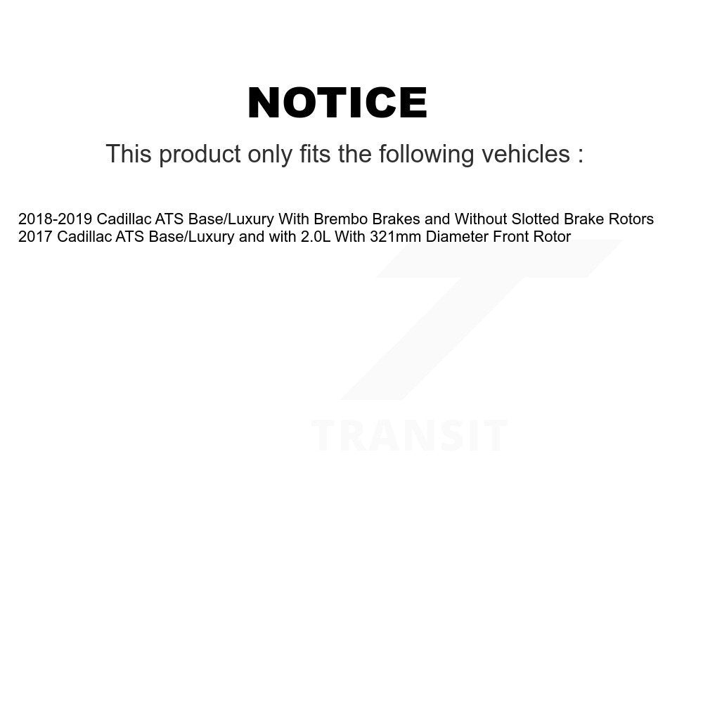 Disc Brake Rotors And Ceramic Pads Front Rear Kit For Cadillac ATS