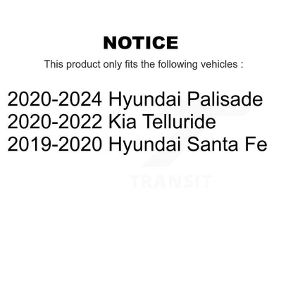 Brake Rotor And Ceramic Pad Rear Kit For Hyundai Palisade Santa Fe Kia Telluride