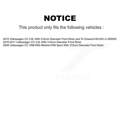 Disc Brake Rotors And Ceramic Pads Front Rear Kit For Volkswagen CC R32