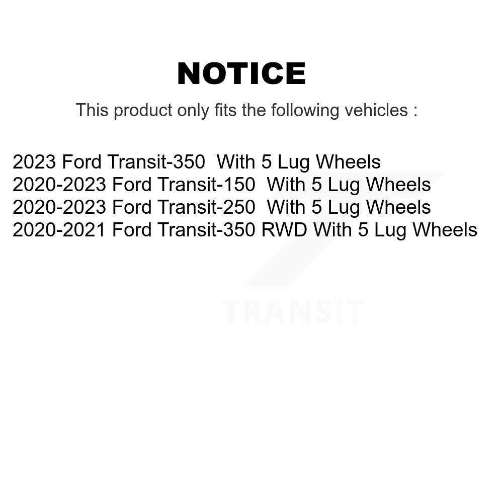 Brake Rotors & Ceramic Pad Rear Kit For Ford Transit-250 Transit-150 Transit-350