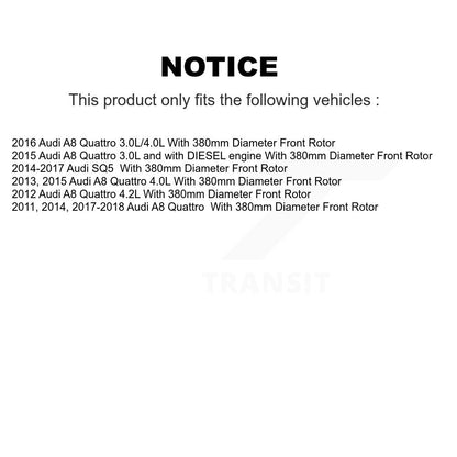 Disc Brake Rotors And Ceramic Pads Front Kit For Audi SQ5 A8 Quattro