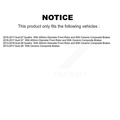 Disc Brake Rotors And Ceramic Pads Front Kit For Audi A7 Quattro A8 S7 S8 S6