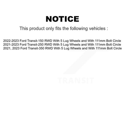 Disc Brake Rotor Ceramic Pad Front Rear Kit For Ford Transit-250 Transit-350 RWD