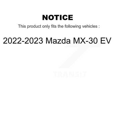 Disc Brake Rotors And Ceramic Pads Front Rear Kit For 2022-2023 Mazda MX-30 EV