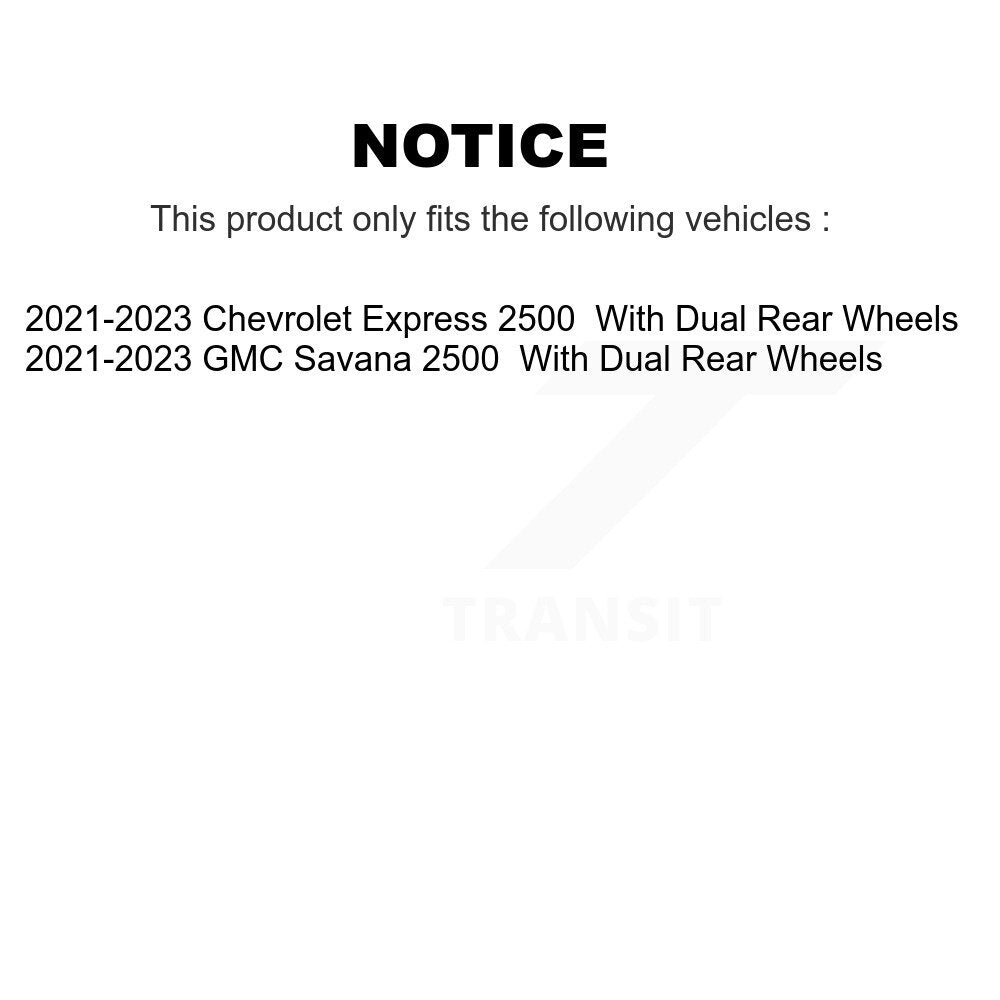 Brake Rotor And Ceramic Pad Front Rear Kit For GMC Savana 2500 Chevrolet Express