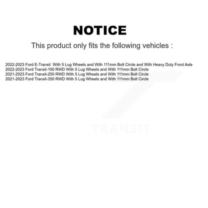 Brake Rotor And Ceramic Pad Front Kit For Ford Transit-250 Transit-350 E-Transit