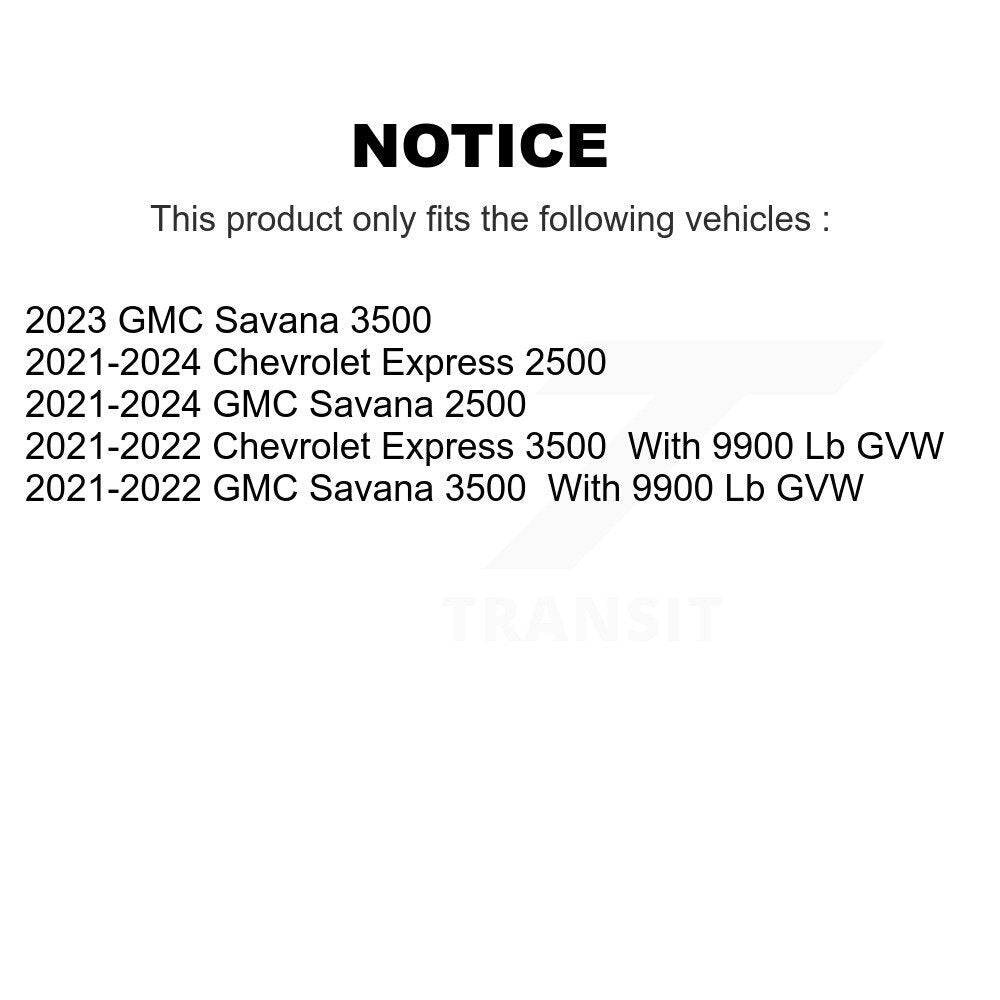 Brake Rotor And Ceramic Pad Front Kit For GMC Chevrolet Savana 2500 Express 3500