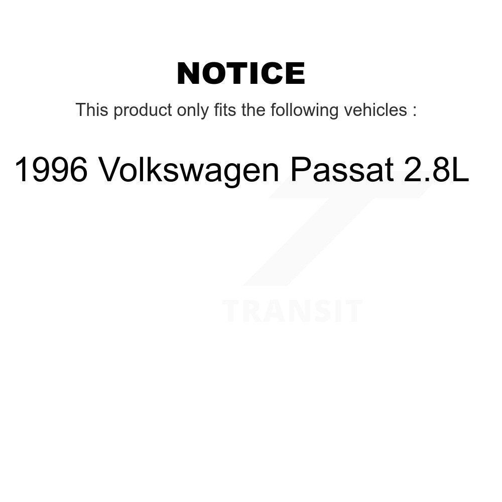 Wheel Bearing Disc Brake Rotor And Pad Front Kit For 1996 Volkswagen Passat 2.8L