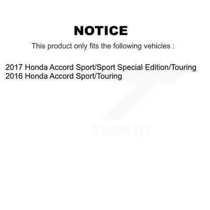 Wheel Bearing Disc Brake Rotors And Ceramic Pads Front Kit For Honda Accord