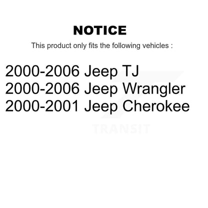Hub Bearing Assembly Brake Rotor And Pad Front Kit For Jeep Wrangler Cherokee TJ