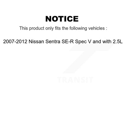 Hub Bearing Brake Rotor & Pads Front Kit For Nissan Sentra SE-R Spec V with 2.5L