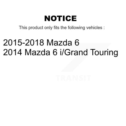 Hub Bearing Assembly Disc Brake Rotors And Ceramic Pads Front Kit For Mazda 6