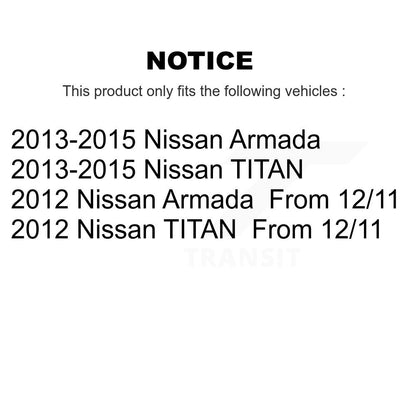 Hub Bearing Assembly Disc Brake Rotor And Pads Front Kit For Nissan TITAN Armada