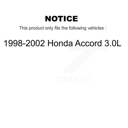 Wheel Bearing Drilled Slot Brake Rotor Pad Front Kit For 98-02 Honda Accord 3.0L