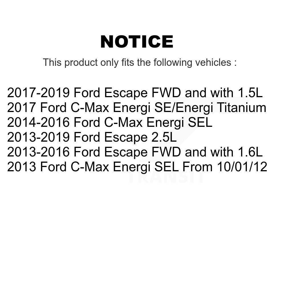 Wheel Bearing Coated Drill Slot Brake Rotor Pads Front Kit For Ford Escape C-Max