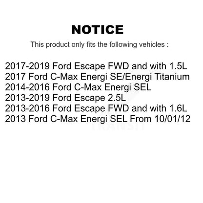 Wheel Bearing Coated Drill Slot Brake Rotor Pads Front Kit For Ford Escape C-Max