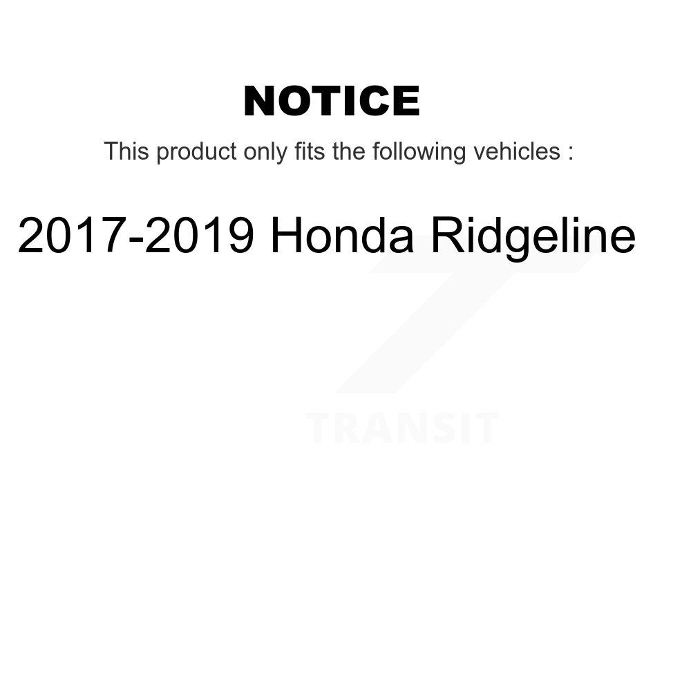 Wheel Bearing Drill Slot Brake Rotor Pad Front Kit For 2017-2019 Honda Ridgeline
