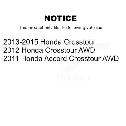 Wheel Bearing Drilled Slot Brake Rotor Pads Front Kit For Honda Crosstour Accord