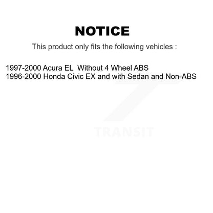 Wheel Bearing Coated Disc Brake Rotor And Pad Front Kit For Honda Civic Acura EL