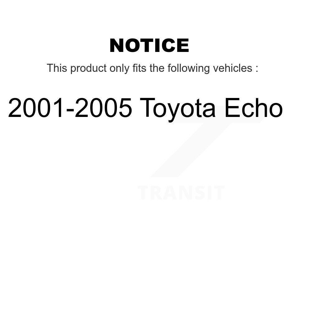Wheel Bearing Coated Disc Brake Rotor & Pads Front Kit For 2001-2005 Toyota Echo
