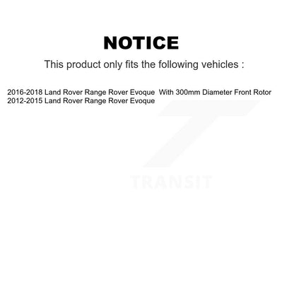 Bearing Coated Disc Brake Rotors And Pads Front Kit For Land Rover Range Evoque