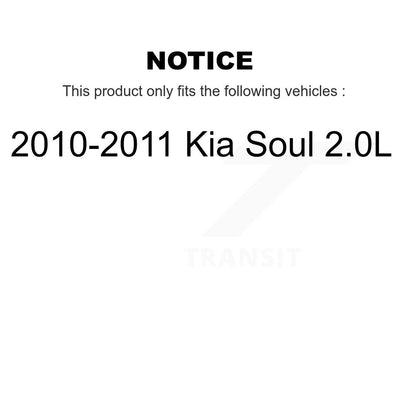 Wheel Bearing Coated Disc Brake Rotor Pads Front Kit For 2010-2011 Kia Soul 2.0L