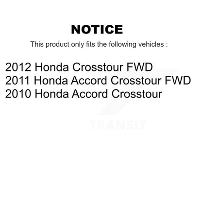 Wheel Bearing Coated Disc Brake Rotor & Pad Front Kit For Honda Accord Crosstour