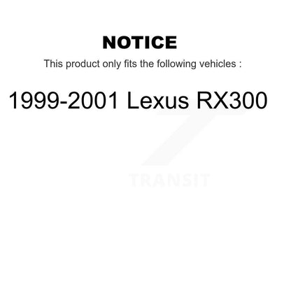 Wheel Bearing Coated Disc Brake Rotor & Pads Front Kit For 1999-2001 Lexus RX300