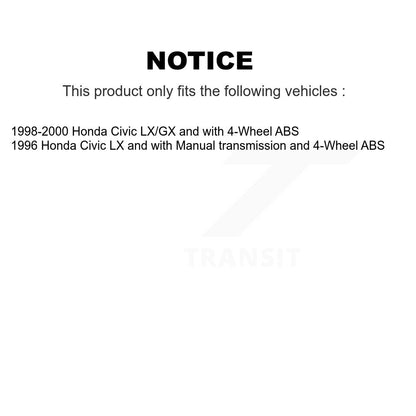 Wheel Bearing Coated Disc Brake Rotors And Pads Front Kit For Honda Civic