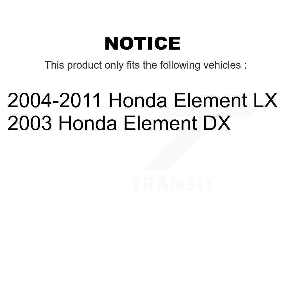 Wheel Bearing Coated Disc Brake Rotors And Pads Front Kit For Honda Element