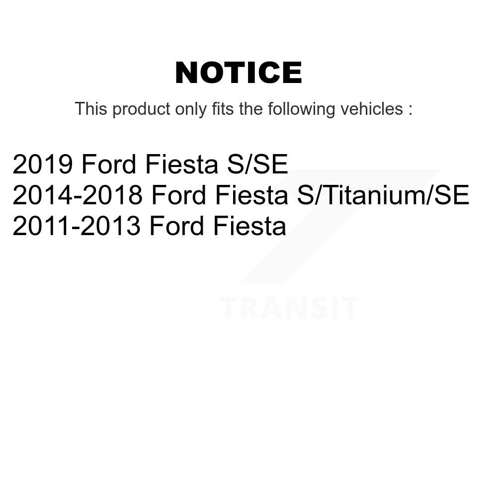 Wheel Bearing Coated Disc Brake Rotors And Pads Front Kit For Ford Fiesta