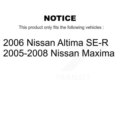 Wheel Bearing Coated Disc Brake Rotor And Pad Front Kit For Nissan Altima Maxima