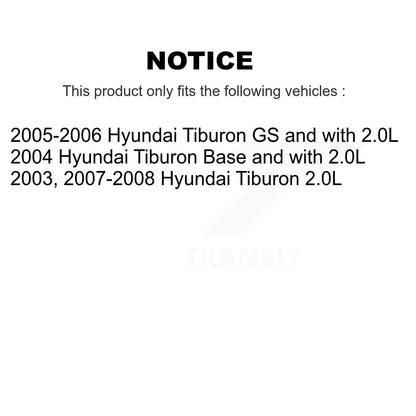 Wheel Bearing Coated Disc Brake Rotors And Pads Front Kit For Hyundai Tiburon