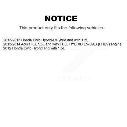 Wheel Bearing Coated Disc Brake Rotor & Pads Front Kit For Honda Civic Acura ILX