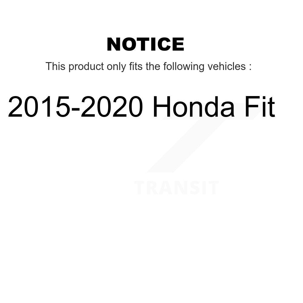 Wheel Bearing Coated Disc Brake Rotor And Pads Front Kit For 2015-2020 Honda Fit