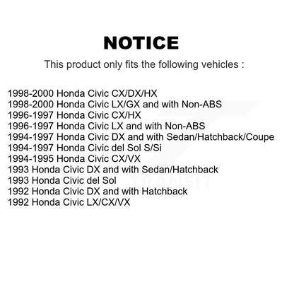 Wheel Bearing Coated Disc Brake Rotor And Pads Front Kit For Honda Civic del Sol