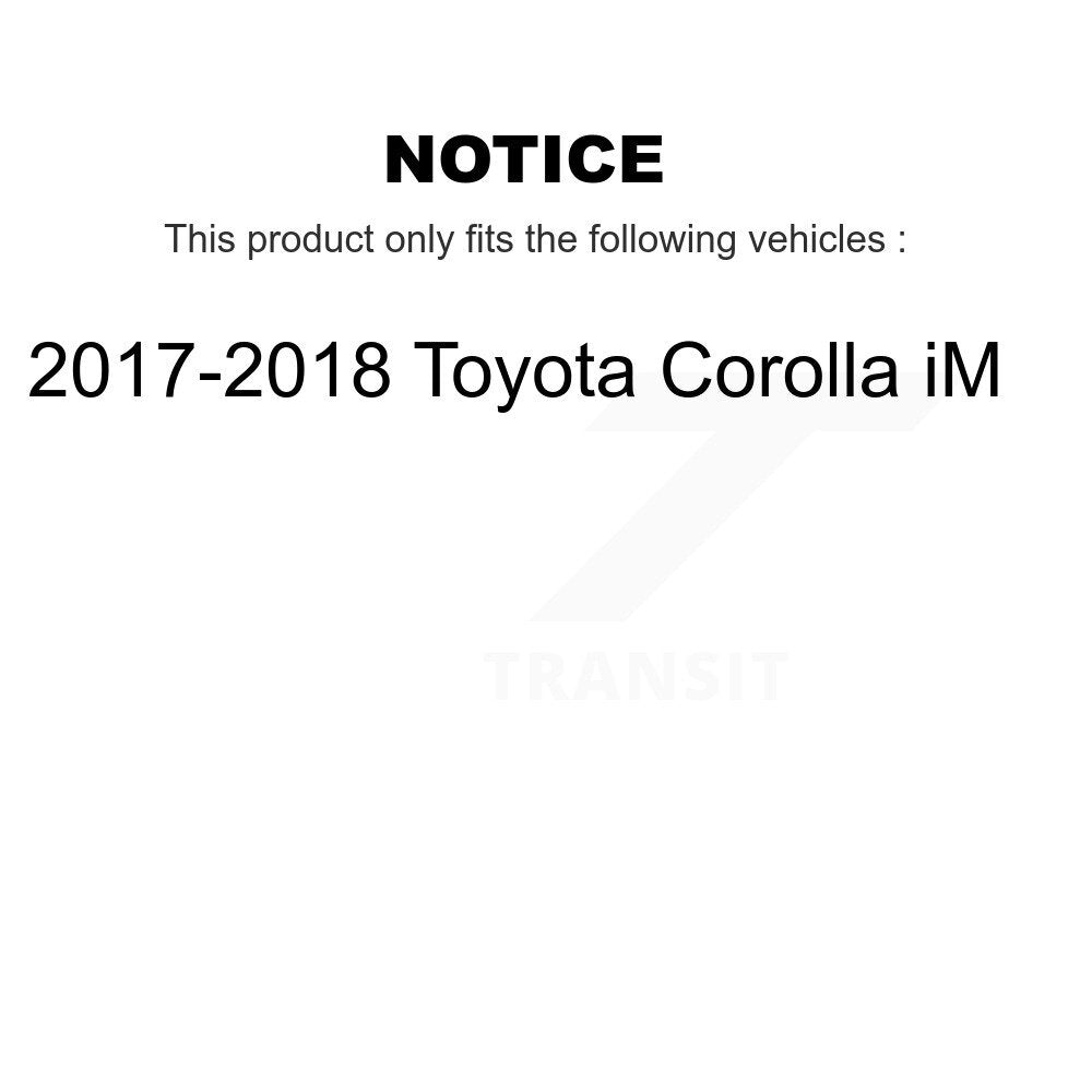 Wheel Bearing Coated Brake Rotor & Pad Front Kit For 2017-2018 Toyota Corolla iM
