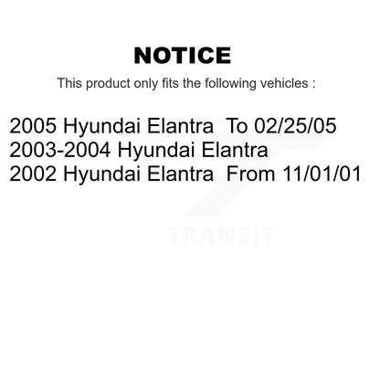 Wheel Bearing Coated Disc Brake Rotors And Pads Front Kit For Hyundai Elantra