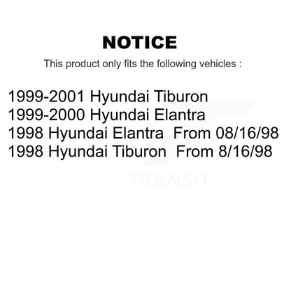 Wheel Bearing Disc Brake Rotors And Pads Front Kit For Hyundai Tiburon Elantra