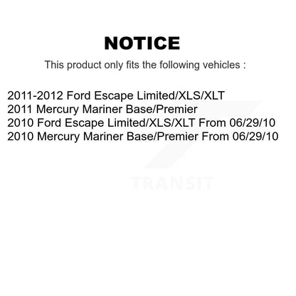 Wheel Bearing Disc Brake Rotor And Pad Front Kit For Ford Escape Mercury Mariner