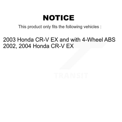 Wheel Bearing Disc Brake Rotors And Semi-Metallic Pads Front Kit For Honda CR-V