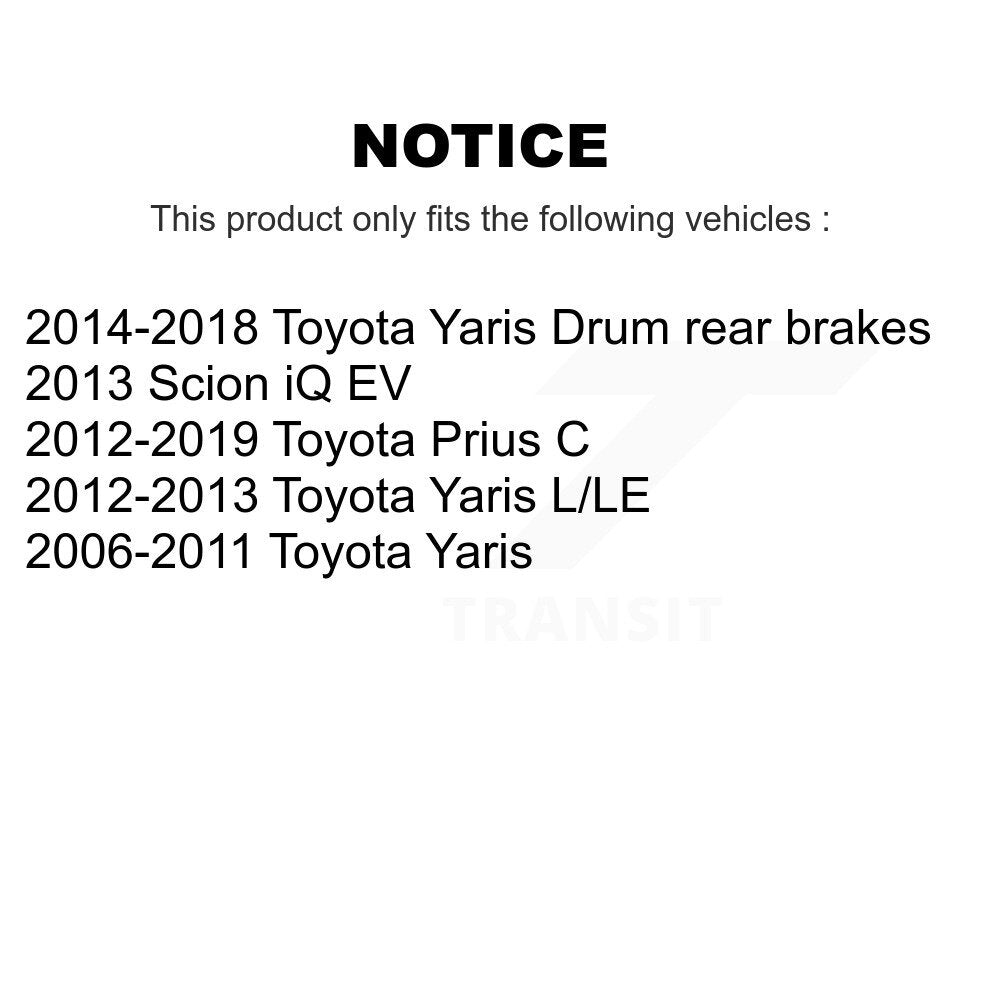 Wheel Bearing Disc Brake Rotor & Pad Front Kit For Toyota Yaris Prius C Scion iQ